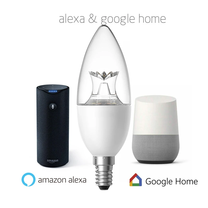 Innovative WiFi Light Bulb Led Lamp E27/E14/B22/E26 Wake-Up Warm Smart Lights Work with Alexa Google Home Christmas Lights