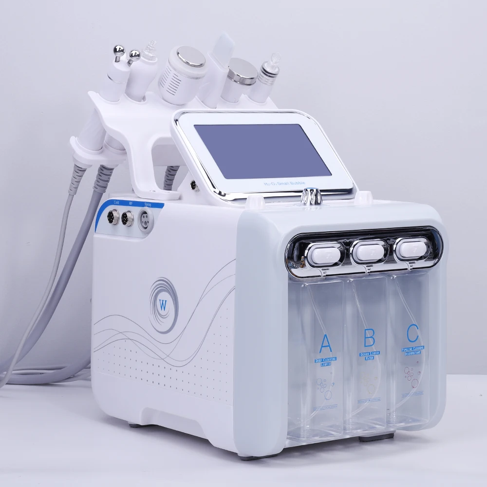 Dropshipping Hot Upgrade 7 in 1 Hydra Cleaning Water Jet Beauty machine facial care oxygen equipment small bubble | Красота и