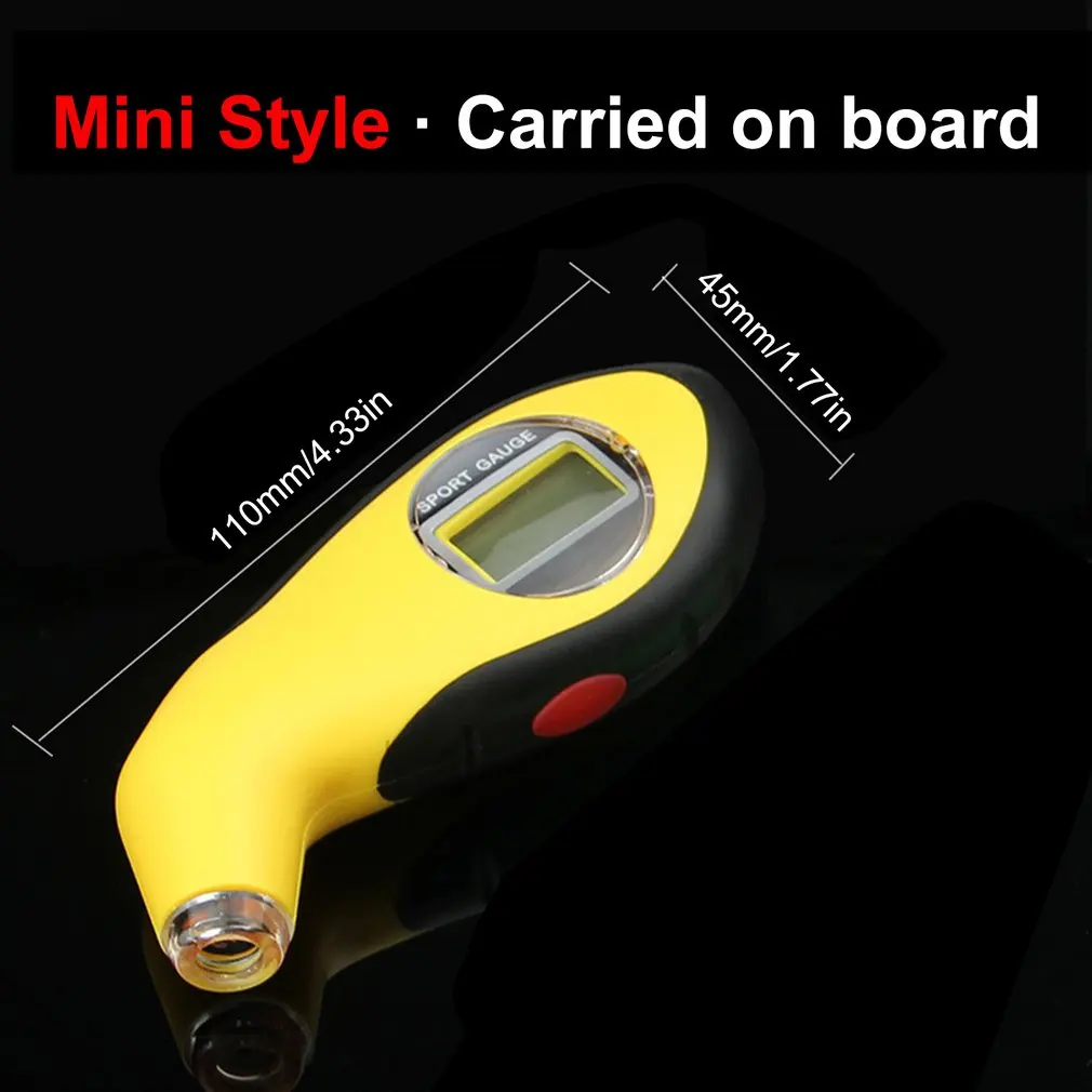 Car Electronic Digital LCD Tire Pressure Gauge Meter 0-100 PSI Backlight Tyre Manometer Barometers Tester Tool | Инструменты
