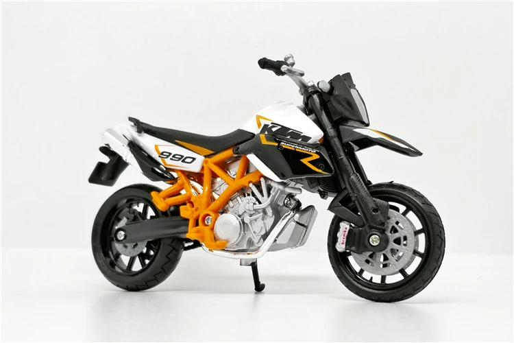 Весы Bburago 1/18 1:18 KTM 990 Supermoto R литой пластик металл мотоцикл дисплей модели детские
