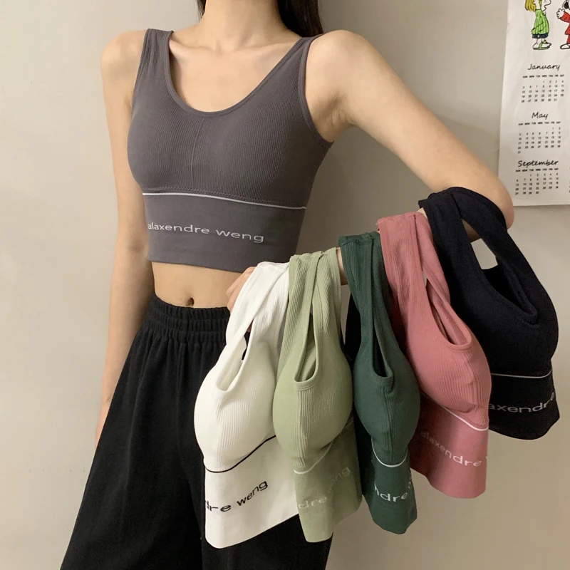 

Новинка весна-лето 2021, спортивный жилет, модное красивое U-образное красивое нижнее белье с подтяжками и подкладкой для груди, сексуальное ж...