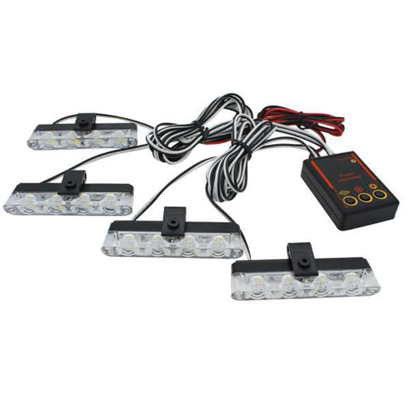 Автомобиля 12V 16 светодиодный автомобиль в красном и синем цветах полицейский