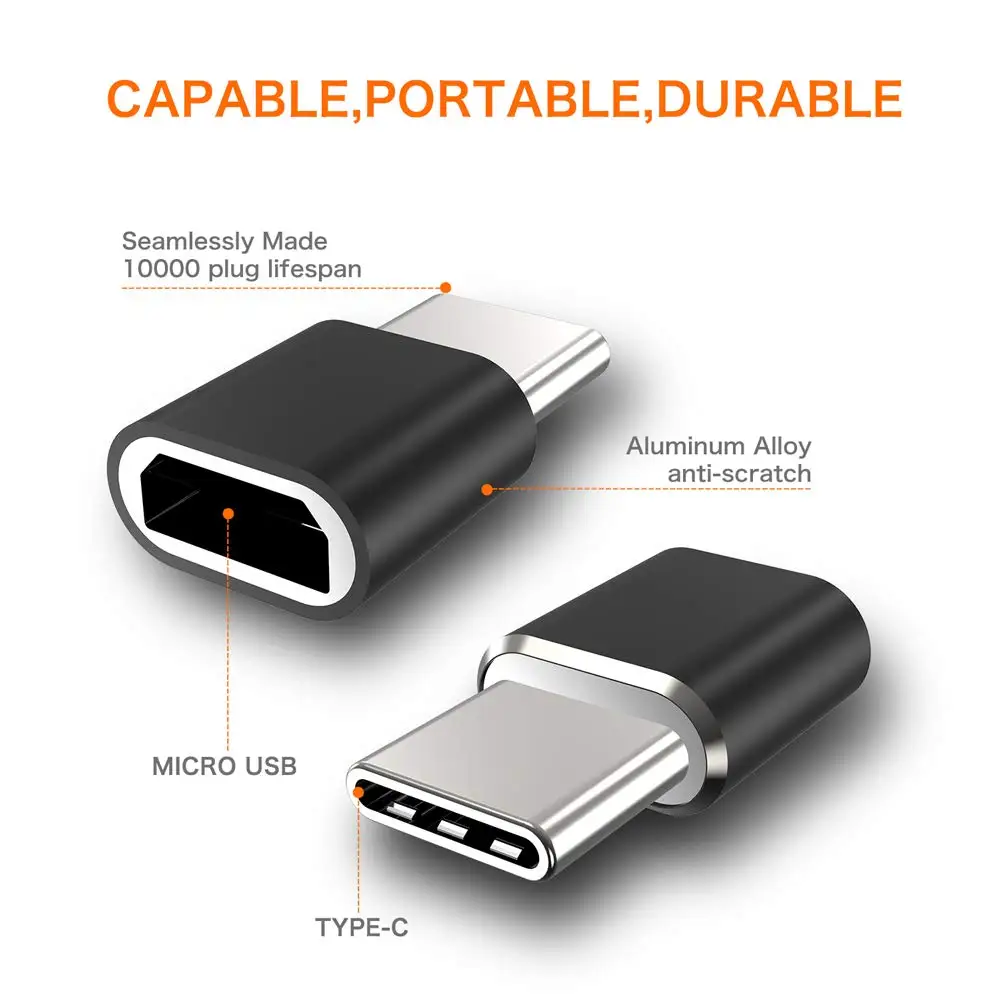 10 шт. адаптер USB Type C (папа) Micro (мама)|Зарядные устройства для телефонов| |