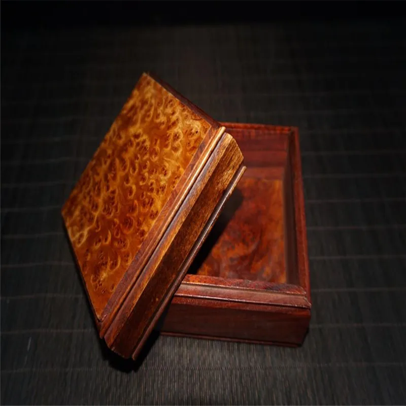 Шкатулка из красного дерева коробка ювелирных изделий браслет бусы Будды для