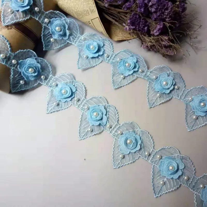 2 двор синего цвета хлопковые брюки песчаного жемчуг алмаз цветок вышитая