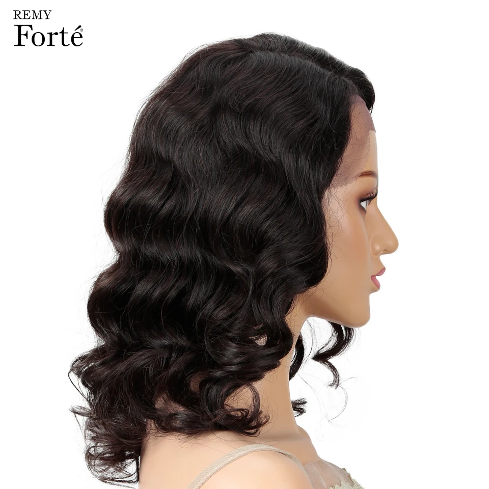 Remy Forte парики из натуральных волос на фронте 100% бразильские волосы человеческих с