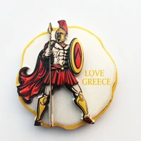 qiqipp greece samurai armor 3d resin travel souvenir magnetic sticker fridge magnet