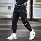 Брюки мужские сухие длинные с карманами, брюки для хип-хопа штаны, размера плюс с поясом, уличная одежда