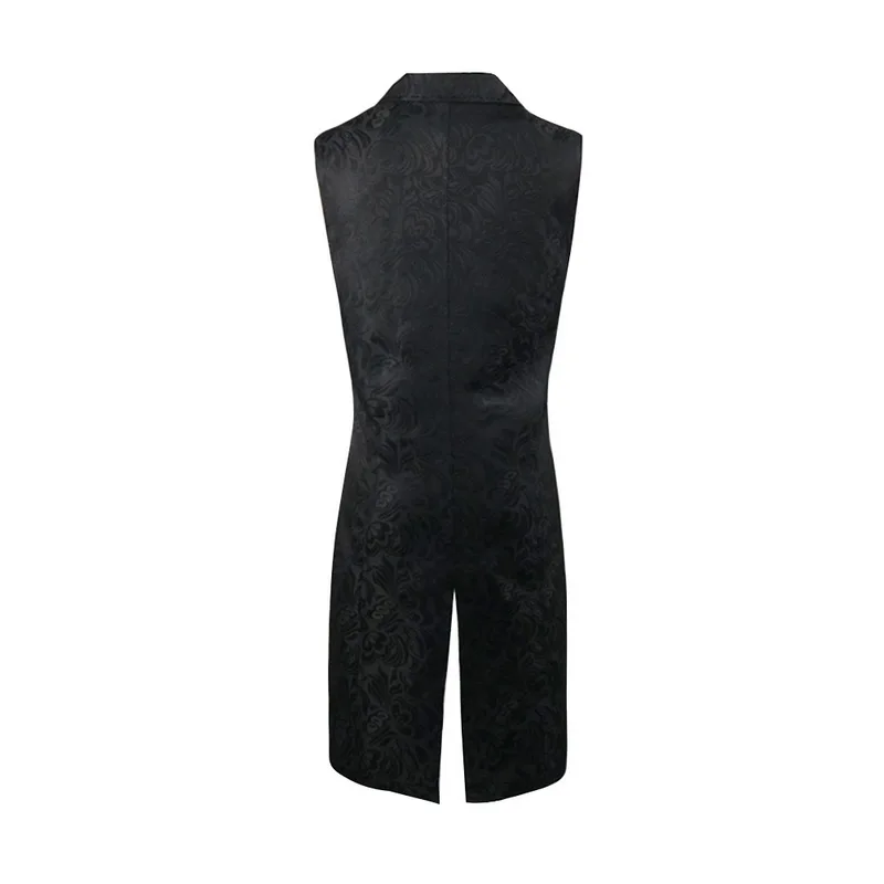 CYSINCOS цветочный принт мужской пиджак без рукавов Длинный жилет костюм ретро