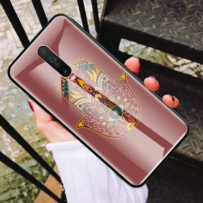 

Glass Case For Xiaomi Redmi Note 9S 8T 8 9 7 Mi 9T 10 Poco F2 Pro X3 NFC Soft Edge Phone Cover Cas Ancient Mystical Tarot Tattoo