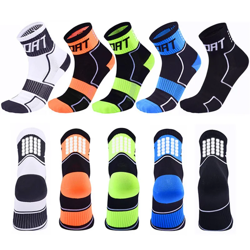 

Professional Night Riding Reflective Cycling Socks Breathable Bicycle Exercise Running Socks Fitness Hiking 5color Size EUR35-46