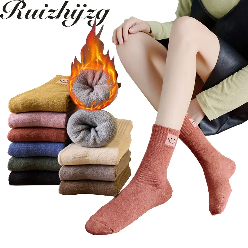 

Ruizhijzg 5 pair Socks Winter Warm Thick Women Ladies