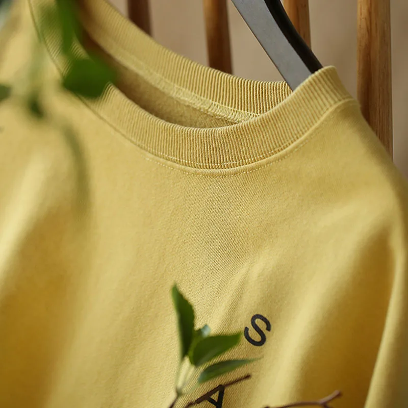 Новинка 2020 Весенняя Однотонная футболка с круглым вырезом и надписью свободная