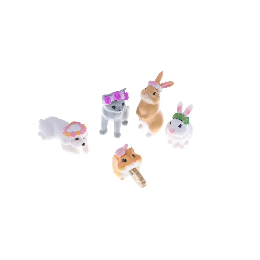 Новинка 2018 1 шт. случайный кролик собака кошка мраморное украшение статуэтка