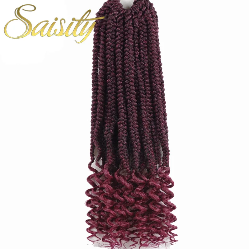 Saisity 18 &quot22 пряди синтетических кроличек плетение волос коробка косички с