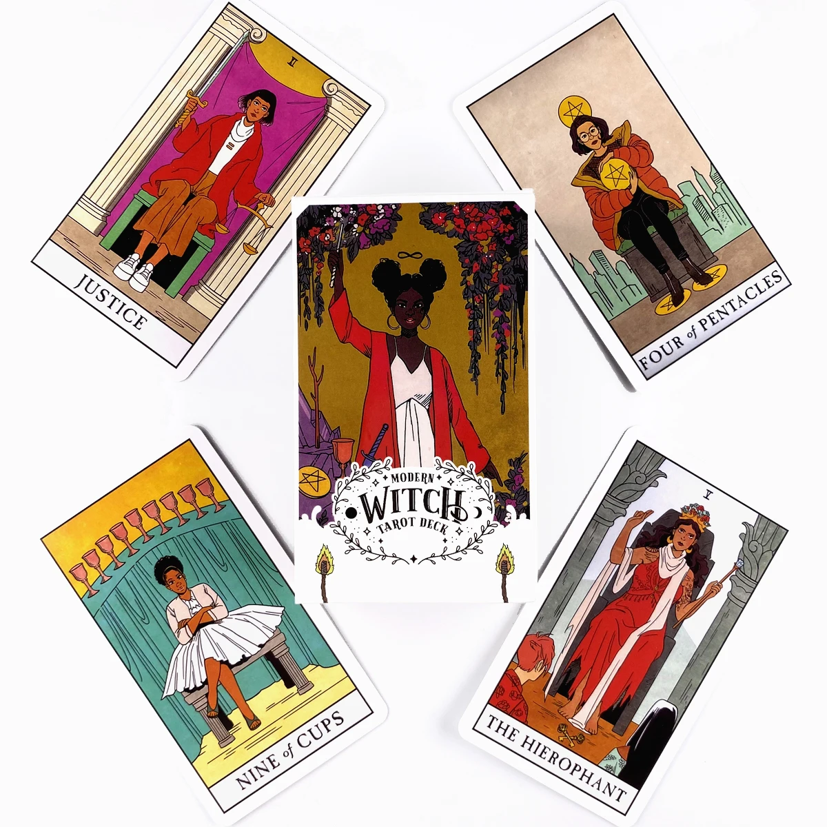 

The Modern Witch Tarot Deck Leisure Party Table Game High Quality Fortune-telling Prophecy Oracle Cards With PDF Guidebook
