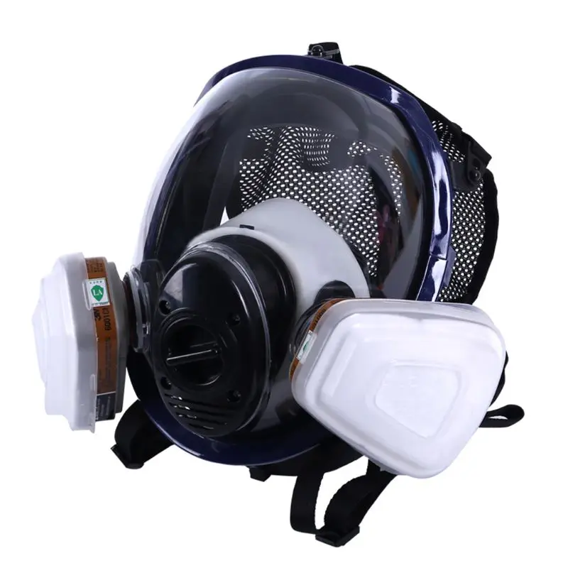 Facepiece Respirator Kits 6800 Full Face Mask For Painting Spraying Gas Pesticide Chemical Fire Protection G92E | Безопасность и