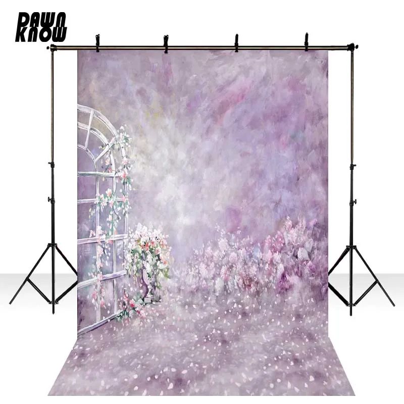 Виниловый фон для фотосъемки dawnзнаем фиолетовый цветочный детей из полиэстера