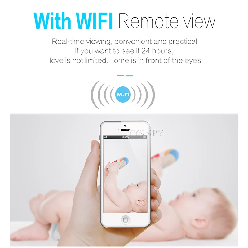 Мини камера видеонаблюдения HD с Wi Fi и функцией ночного видения|Компактные