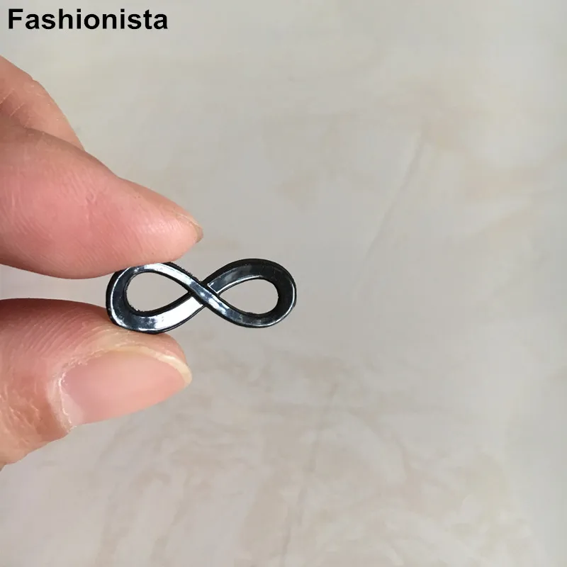 60 шт.-ювелирные изделия черное Гальваническое: бесконечное очарование разъем с