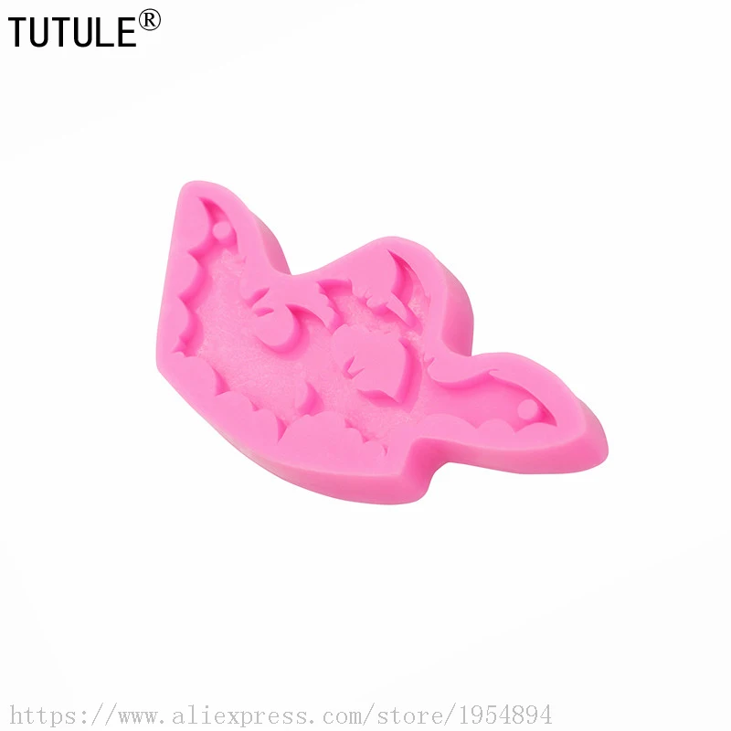 Форма для ожерелья летучая мышь Гибкая силиконовая форма полимерная глина