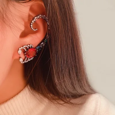 

Scorpion Earrings Women's Beauty Scorpion Heavy Industry Color Zircon Ear Clip Ab Light Luxury Personality Party General Earring