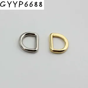 100 шт. 6 цветов внутри 15 мм дюймовое замкнутое кольцо dee, металлическое d-образное кольцо из сплава, кольца для обвязки сумок, аксессуары стандарта, круглый край