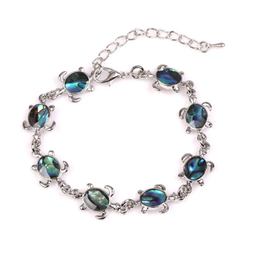 

Браслет-цепочка FYSL в форме черепахи, с серебряным покрытием