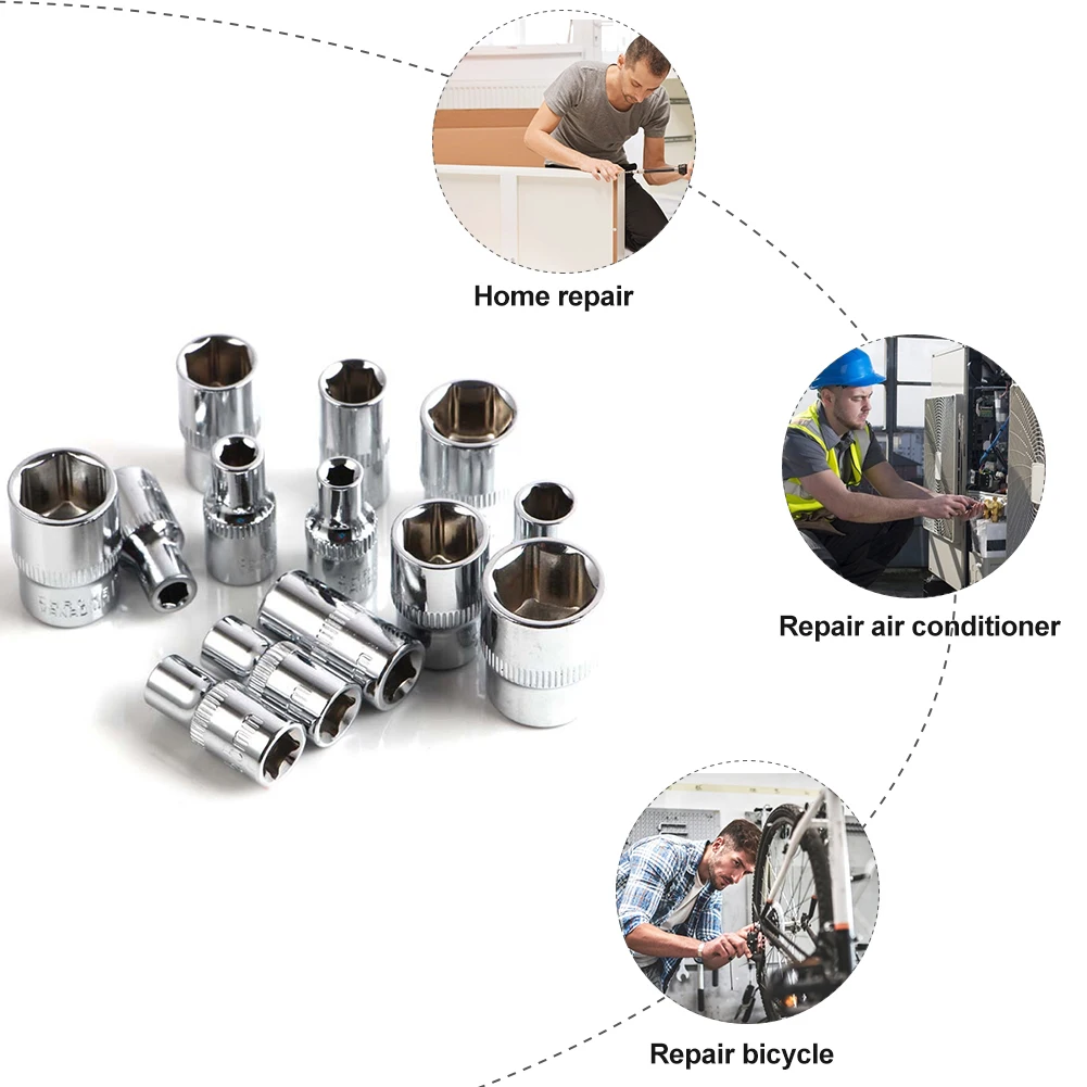 

Combo Set Car Repair Tools 46pcs Hand Tools Ratchet Wrench Set 1/4 Drive Ratcheting Spanner Socket Wrench Bit
