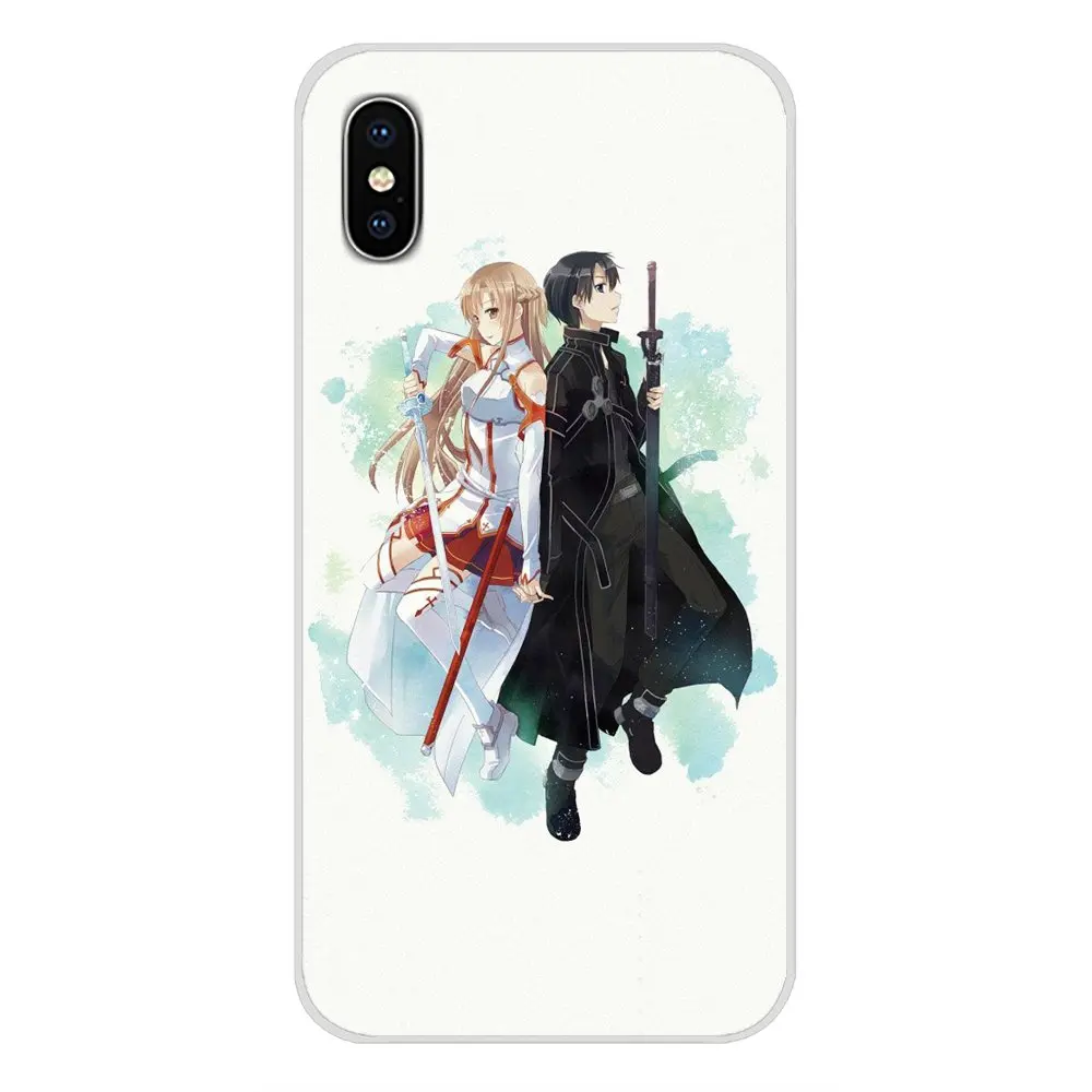 For Samsung Galaxy S3 S4 S5 Mini S6 S7 Edge S8 S9 S10 Lite Plus Note 4 5 8 9 Fashion Case Sword Art Online game girl Asuna Krito | Мобильные