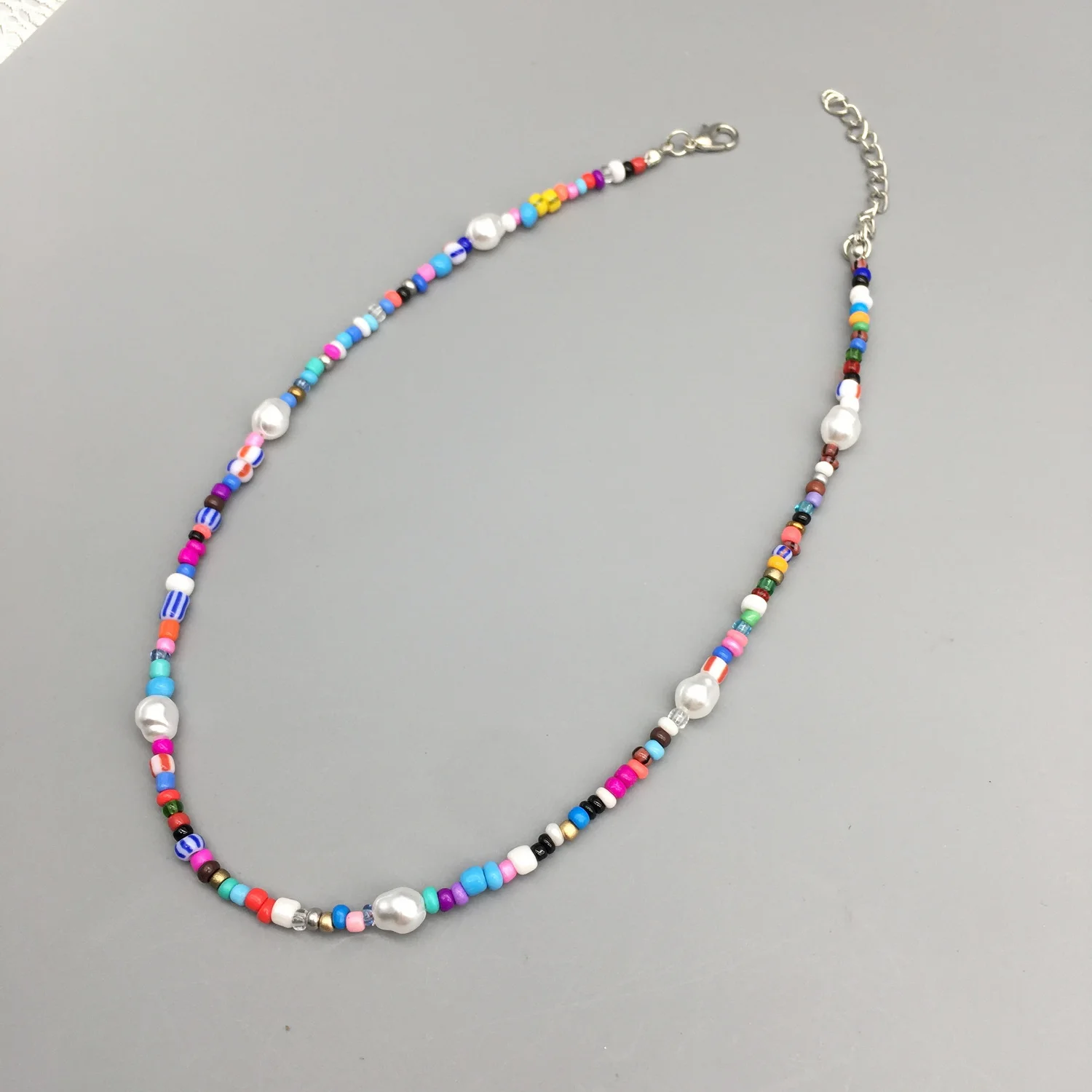 Женское Ожерелье-чокер ручной работы ожерелье из стеклянных бусин с