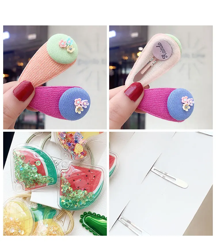 2020 New 10pcs Baby Girls Cute Hairpins Cartoon Animals Fruit Elastic Hair Bands Ponytail Holder Scrunchies Kid Accessories | Детская