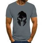 Новинка лета 2021, мужская летняя футболка с 3D принтом спартанца, мужская и женская трехсторонняя спартанская рубашка с 3D принтом, футболка оверсайз