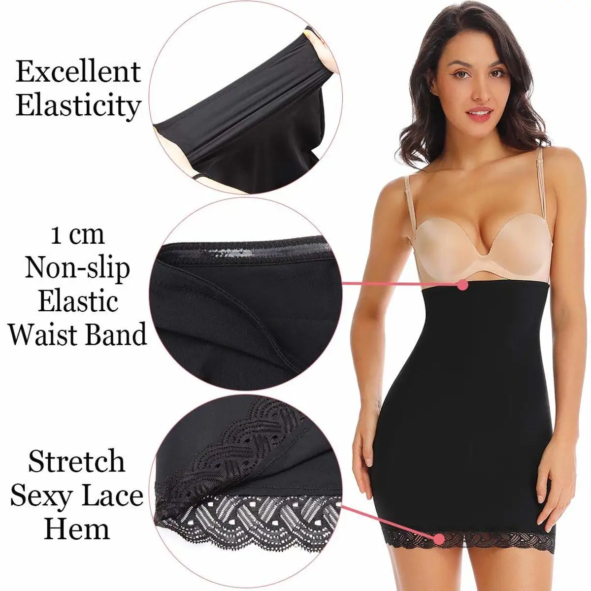 Юбка с высокой талией кружевные мини юбки для похудения Корректирующее белье