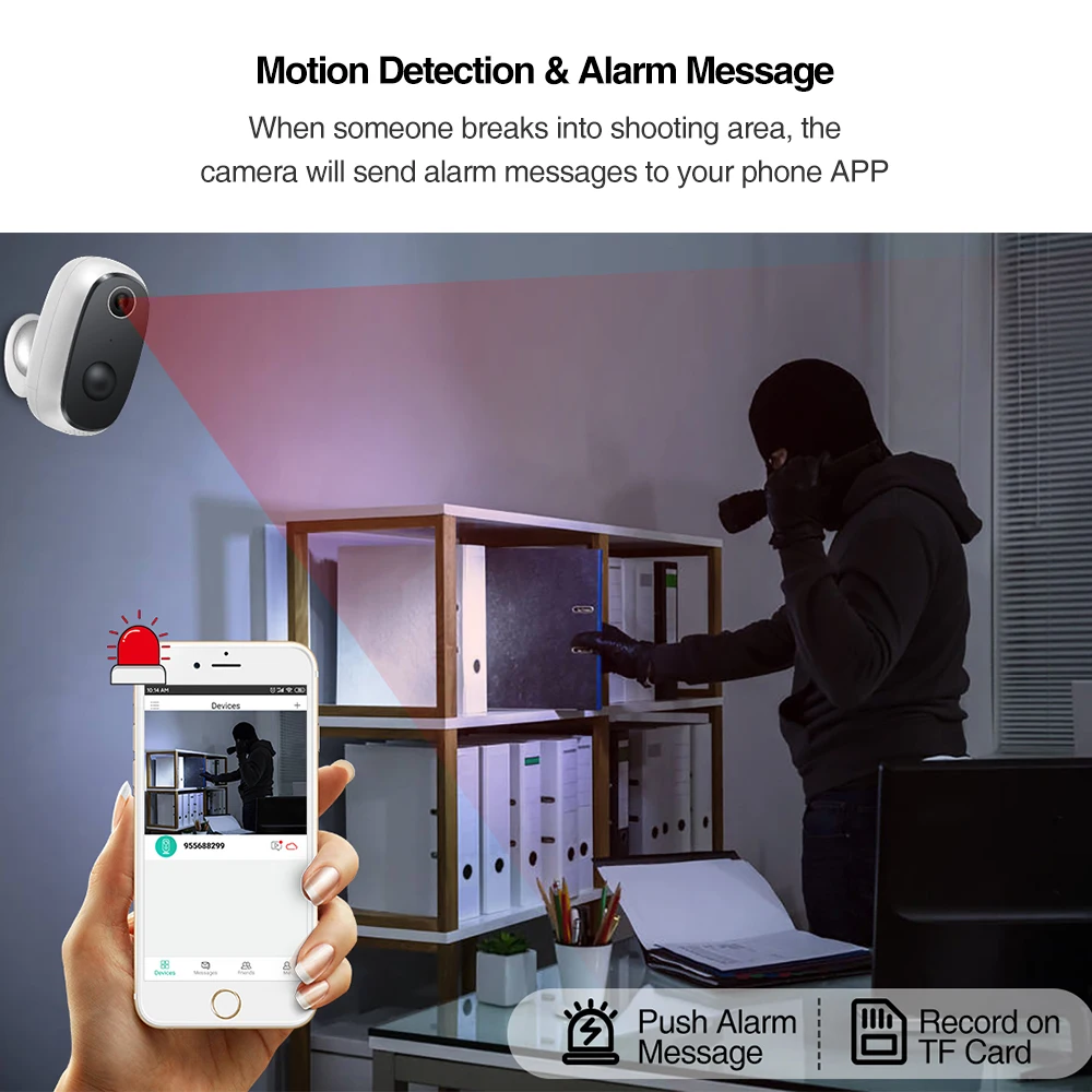 Techage 1080P WiFi камера Solor зарядка от батареи Беспроводная ip безопасности TF карта и