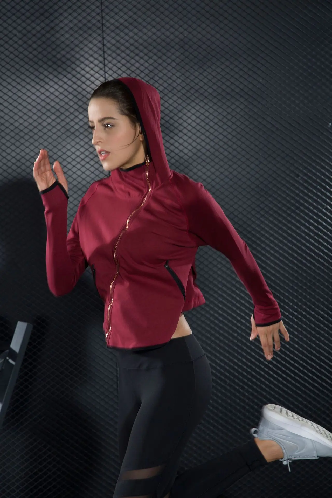 Высококачественная Женская куртка для бега фитнеса йоги тренировок на молнии