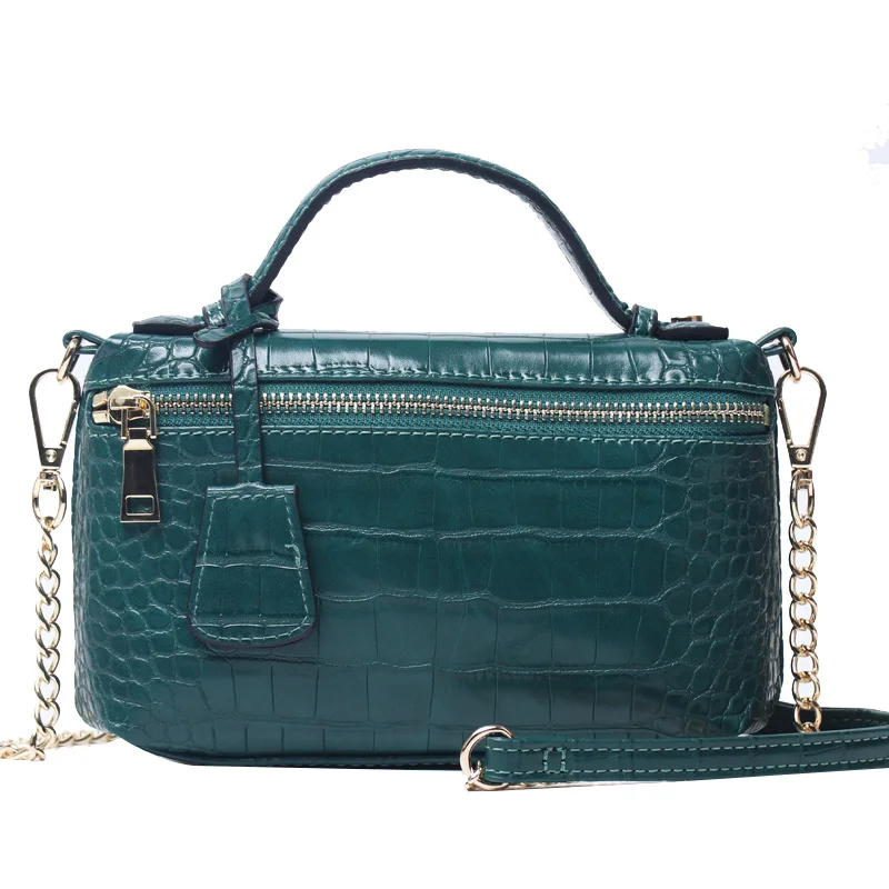 Crocodile Green Классический страуса кожаная сумка от китайской фабрики ретро мягкая кожаная сумка клатч вечерняя сумочка; BS010 Для женщин; мужские лоферы под кожу питона Женская сумочка для вечерние - Цвет: Crocodile Green