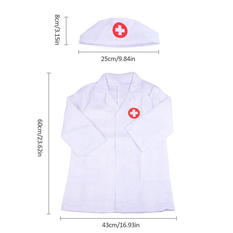 

17 Pcs Children Pretend Play Toy Set Portable Backpack Kit with Children Role Play Costume Dress-Up Set