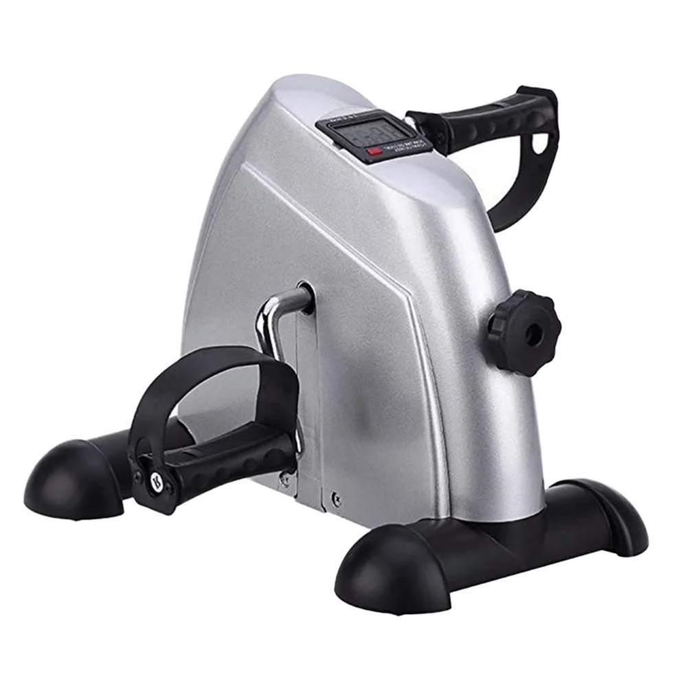 

Indoor Exercise Bike Resistance Adjustable Mini Pedal Exerciser with LCD Display without Battery (Black)