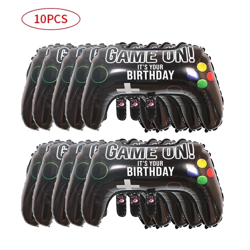 

10pcs Gamepad Balloons Birthday Decorations Foil Ballon Boy Game Party Decor Gifts Controller Helium Gas Ball Play Props Globos