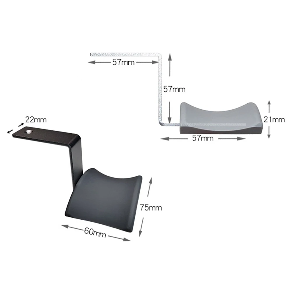 

1pc Headphone Storage Rack Aluminum Alloy Solid Color Headphone Hanging Hook Headset Storage Rack Holder for Gaming Headphones