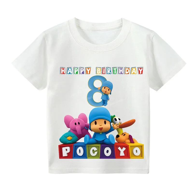 Детская футболка с мультяшным аниме Pocoyo принтом персонажа Нелли пэто Фреда Лулы