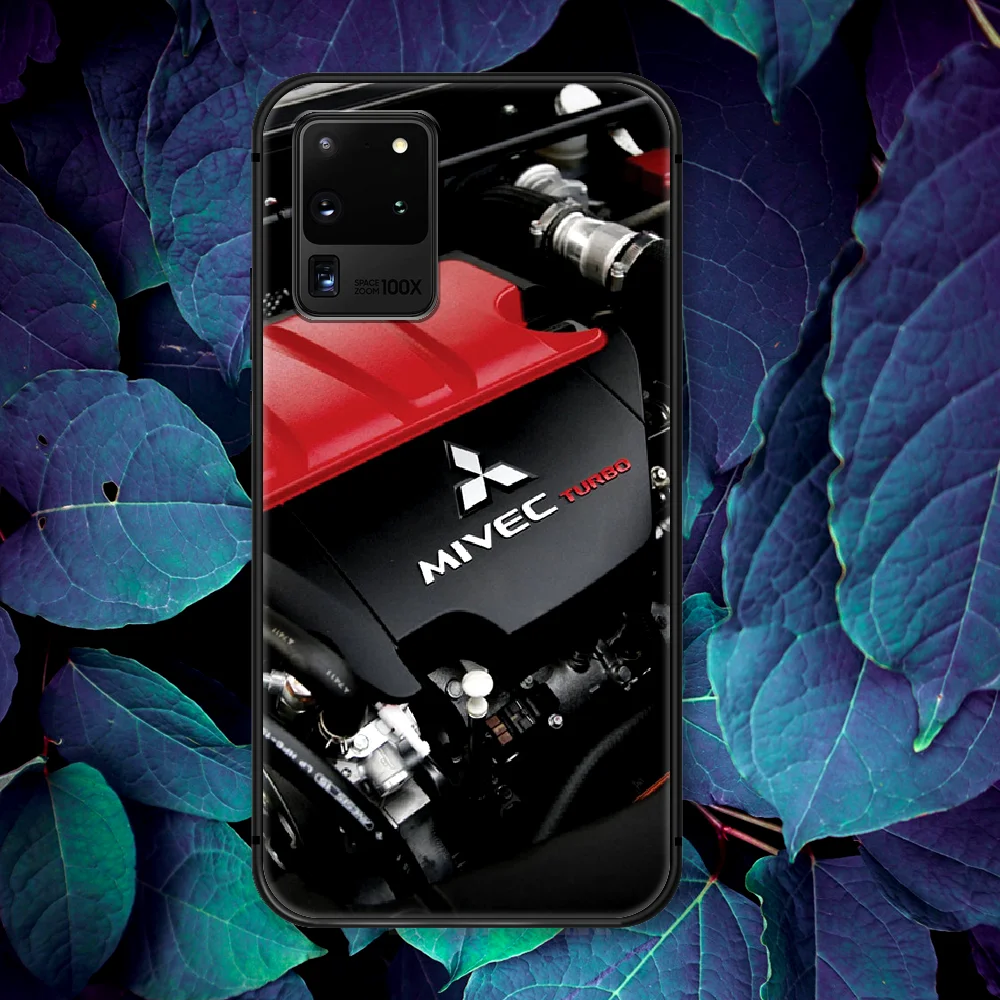 

Mitsubishi Sport Car Phone Case For Samsung Galaxy Note S 8 9 10 20 Plus E Lite Uitra black Cell Trend Waterproof Pretty Funda