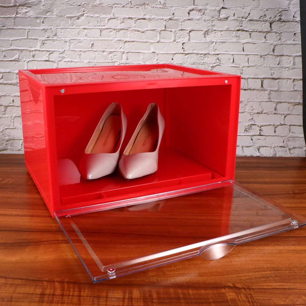 Пылезащитный Магнитный чехол для обуви толстая акриловая коробка откидная