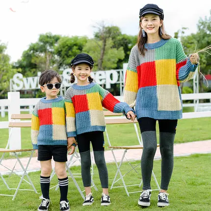 Одежда для матери и сына 2019 зимняя семейная одежда модная мультяшная отца папы