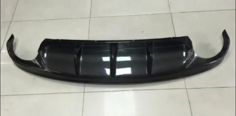 Carbon Fiber ABS/углеродного волокна заднего бампера губ, автомобильный диффузор подходит для Jaguar XF 2012 2013 - Цвет: Carbon Fiber