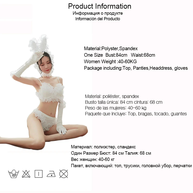

Sexy Erotic Lingerie Set Cosplay Bunny Girl Babydoll Uniform Sling Bra Sexy Lace Costume for Women Bunny Costume Party 90028
