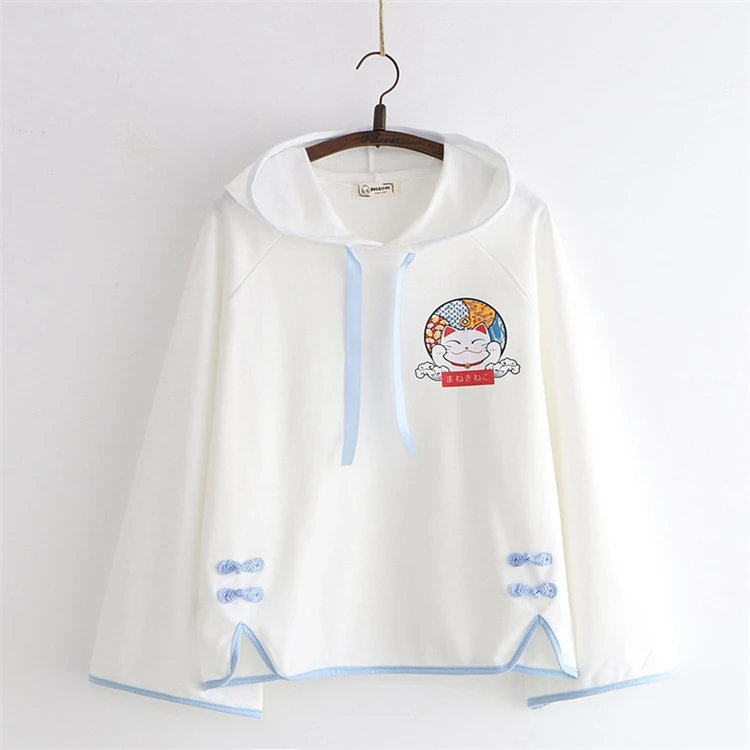 Merry Pretty Women Cartoon Print Harajuku Hooded Sweatshirts Winter Long Sleeve Drawstring Hoodies For Femme Tracksuits