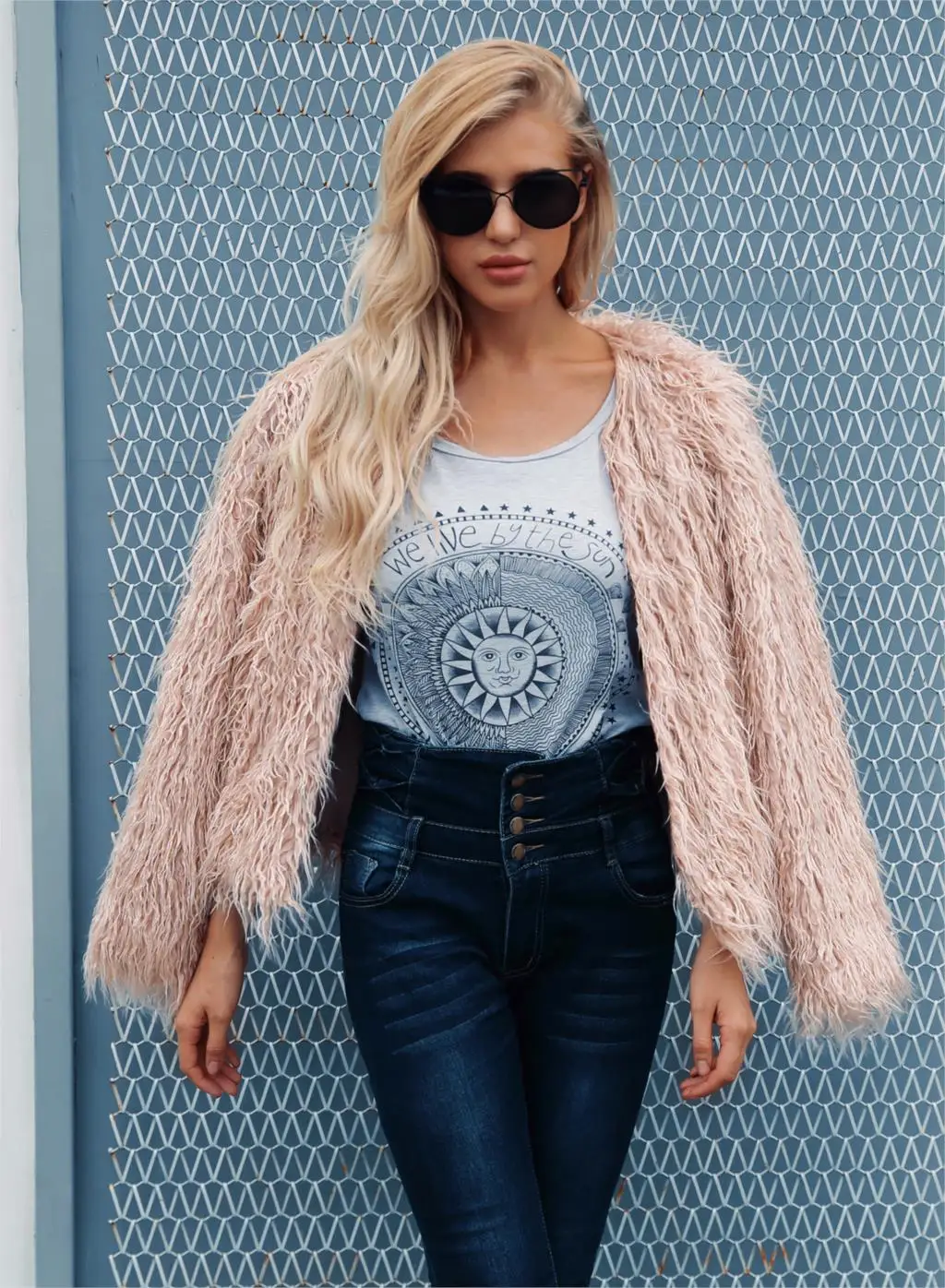 HEFLASHOR меховое пальто для женщин пушистая теплая верхняя одежда с длинным рукавом