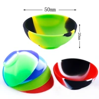 20pcs silicone container bowl ja r diameter 50mm tobacco herb smoking storage container kitchen home smoke weed accessories